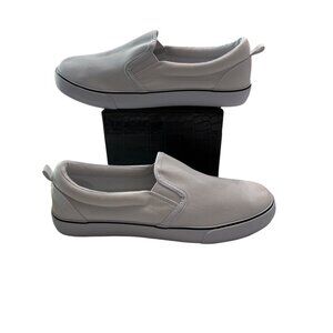 White Slip-On Canvas Sneakers Womens Size 7 Casual Everyday Shoes A New Day